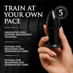 Silicone Butt Plug Training Kit with 5 Graduated Sizes for Anal Play