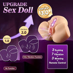 3 Sucking & 7 Vibrating Sex Doll For Men, Automatic Male Masturbator Doll Pussy Ass Sex Toy With Vagina & Open Leg, Realistic Pocket Pussy Stroker With 3D Texture, Male Sex Toy 9.92 Lb Angel