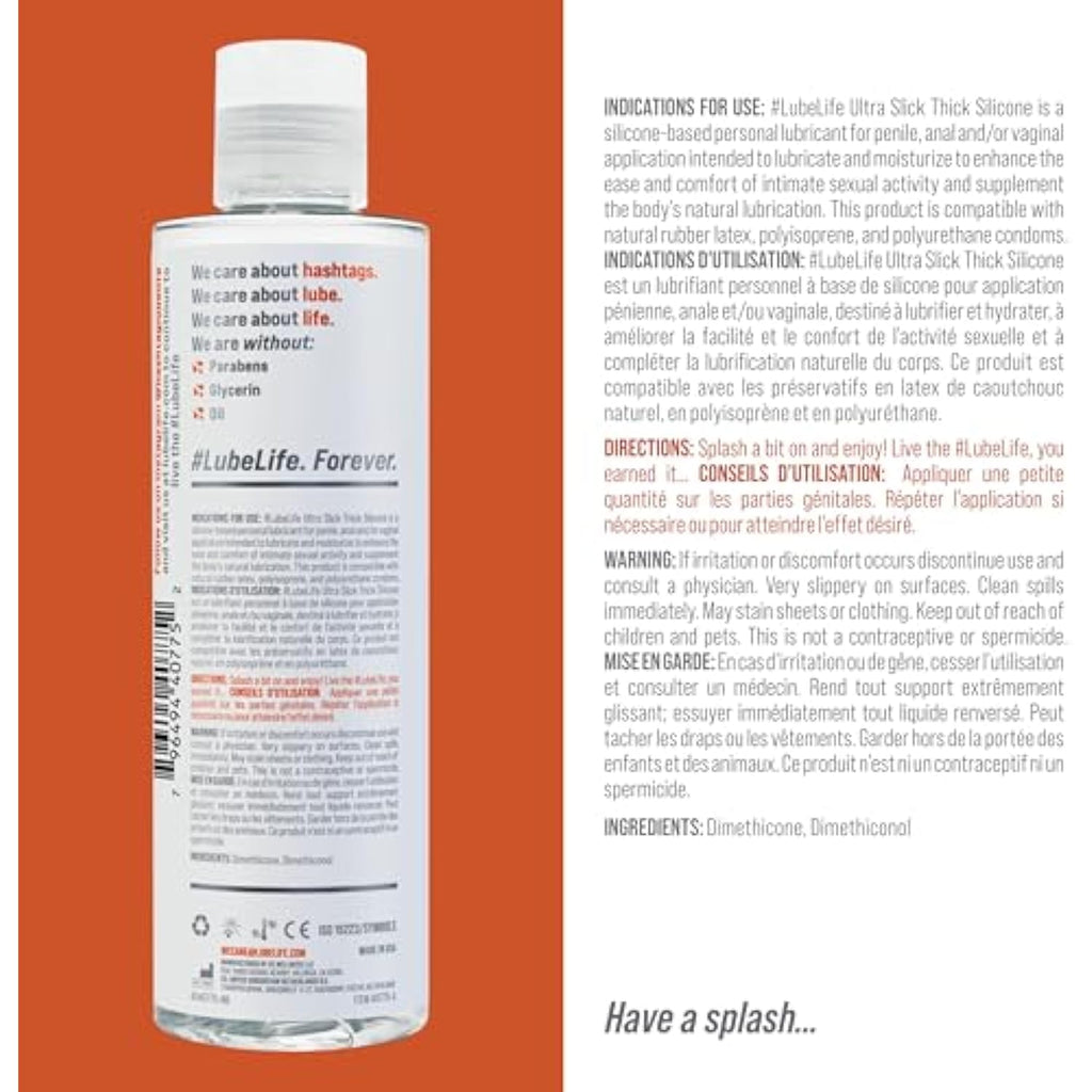 Lubelife Ultra Thick Slick Silicone-Based Lubricant, Water Resistant, BlessMyBucket Lubelife Ultra Thick Slick Silicone-Based Lubricant, Water Resistant, BlessMyBucket