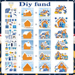 24 Set Hanukkah Gingerbread House Craft Kit with Stickers for Kids