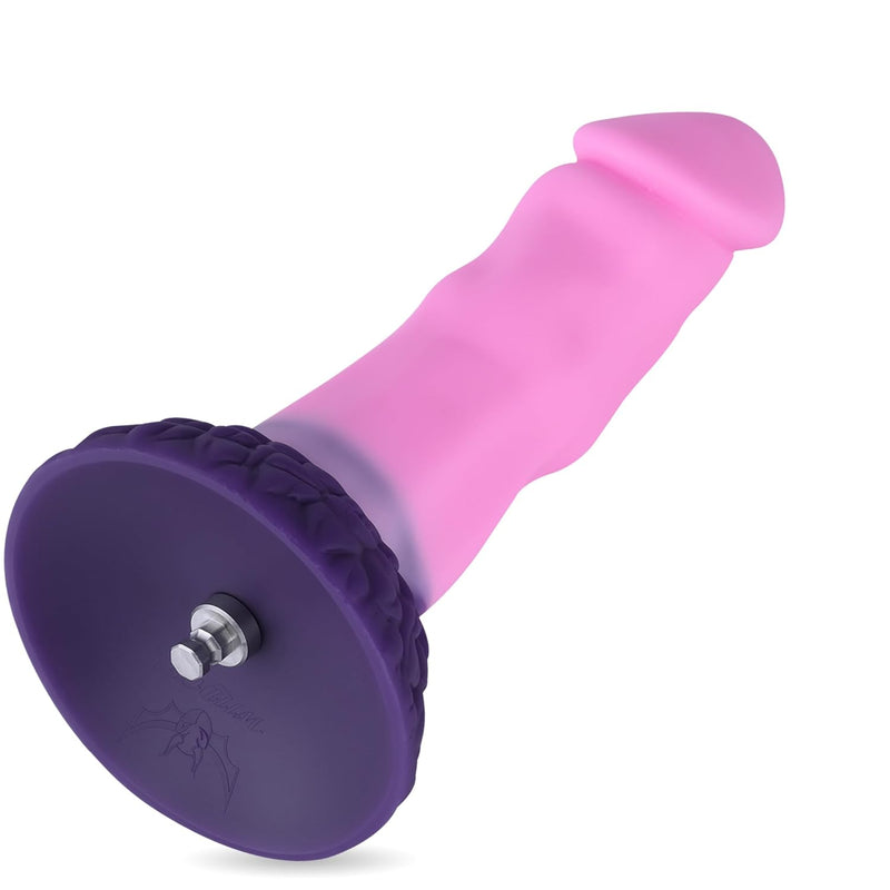 8.36" Smooth Silicone Dildo With Kliclok System, 6.3" Insert-Able Length Dong - Fireflow, M Size, Fantasy Series (Pink)