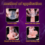 Pennis Extende Penis Sleeve Cock Sleeve Reusable Condom, Sex Toys - Pumps & Enlargers Super Thick Realistic Penis Extender Enlarger For Men (Transparent(2))
