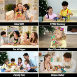 Magnet Pyramid Glow - 1 Cube Transforms Into 1 Billion Shapes, 15 Pcs (12 Puzzle Pcs & 3 Accessories), 243 Magnets, Glowing, Christmas Stocking Stuffers Gift For Kids, Creative Puzzle Stem Toy