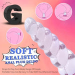 5.3 Inch Anal Dildo With Powerful Suction Cup, Small Anal Plug Dildos For Beginner, G-Spot Stimulation & Anal Training, Butt Plug Toys For Women & Men, Anal Trainer Sex Games - Gradient Pink