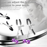 Adjustable Metal Nipple Clamps Non-Piercing Adjustable Metal Nipple Clamps On Nipple Rings Decorative Clip For Clothing Accessories
