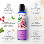 Rose and Jasmine Massage Oil – Elegant Floral Massage Oil with Sweet Almond Oil & Vitamin E, Relaxing Aromatherapy Glide for Couples Massage, 4 oz