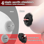 Magnetic Nipple Clamp Vibrator,Magnetic Snap Toys Nipple Design Sex Toys For Women Nipple Pleasure Toys With 10 Vibration Modes,Bdsm Female Wearable Adjustable Remote Control Vibrator For Lesbian