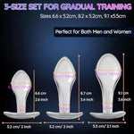 3 Pcs Glass Anal Plug Set For Outdoor Use, Clear Crystal Hidden Butt Plug Training Kit For Beginners, Anal Toys For Women Men Self Pleasure, Plug Toys For Anywhere, Sm Sex Toys For Women