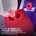 Rose Sex Toys Clitoral Vibrators - Sucking & Kneading 10 Patterns Brush For Women Nipple Female Tongue Licking Finger Tickling Tapping G Spot Couples Adult Toys & Games Clit Tease Stimulator Pleasure