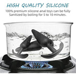 Silicone Anal Plug, Pack Of 3 Butt Plugs Training Set For Beginners Advanced Users With Flared Base Prostate Sex Toys