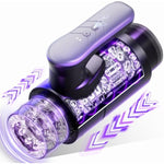 Male Masturbator Adult Sex Toys - Automatic Stroker With 9 Thrusting & Rotating Sex Machine,3D Realistic Transparent Textured Blowjob Machine For Man,Masturbation Cup Mens Pocket Pussy Sex Toy For Men