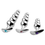 Anal Beads Jewelry Metal Butt Plug Anal Trainer Toy Sm Removable Base Anal Plug Sex Tools For Couple
