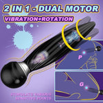 Spiral Small Size For Beginner 7 Vibrating 7 Head Rotating Remote Prostate Massager Anal Butt Plug Black