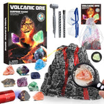 Volcano Dig Kit - 10 Rocks Excavation Kit, Gemstone Rocks For Kids, Fossil Volcano Toys Dig Kits For Rocks Collection, Volcano Toys For Boys Girls 6 And Up Year Old Birthday Gifts