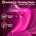 Women Vibrator Adult Sex Toys - Upgraded Adult Toys Sucking Vibrator Sex Toys, 9 Sucking & Vibrating Rose Sex Toy Clitoral Nipples Stimulator Sex Machine Adult Toy For Adults Female Couples