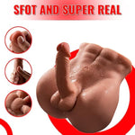 11.5Lb Torso Male Sex Doll For Women With Realistic Flexible Dildo And Tight Anal, Huge 7.1In Cock 3D Men Sex Doll, Unisex Masturbator Sex Toy For Women Men Gay Couple Sex Fun, Brown