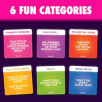Bachelorette Party Game - 260 Funny Questions & Challenges For Adults - Bridal Shower Accessory & Favor For The Bride