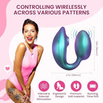 Wonderlover Iridescent Shades Vibrating Toy - Stimulation Vibrator For Ultimate Pleasure - Remote Control Vibrator Sex Toys - G Spot Vibrator For Adults - Wearable Vibrator - Turquoise