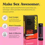 Delay Spray For Men - Doctor Recommended Formula Male Desensitizing Spray - Last Longer In Bed - Premature Climax Controller - 75 Sprays In Delay Sprayer For Long Last Men