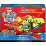 Paw Patrol, Moto Pups Rubble’s Deluxe Pull Back Motorcycle Vehicle with Wheelie Feature and Toy Figure