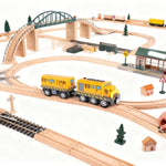 Battery Powered Train For Wooden Tracks, Powerful Engine Locomotive Train Compatible With Thomas & Brio, Motorized Traintoy Set Gift For Boys Toddler Ages 3+