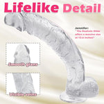 12.6 Inch Super Huge Dildo, 2'' Diameter Realistic Thick Dildo With Curved Shaft For Vaginal G-Spot Stimulation And Anal Play, Adult Sex Toys For Women Men Couples