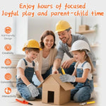 Cardboard Cutting Tools For Kids With Storage Box,Safe Diy Cutter,148 Pcs Construction Kit For Family & Team Activities,Creative Educational Toys Gift For Boys And Girls,5 6 7 9,Building Set,Ageds 4+