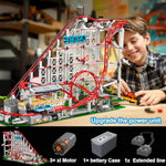 Roller-Coaster Building Set, Motorized Electric Train Track, City Amusement Park Model Toy For Boy Girl Ages 6 7 8 9+, Birthday Gifts For Adult Kid Teen, Theme Construction Collection 3646Pcs