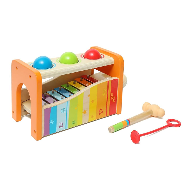 Hape Pound & Tap Bench with Slide Out Xylophone - Award Winning Durable Woo