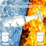 Small Anal Butt Plug,Glass Anal Trainer With Long Neck, Adult Sex Toy For Beginners Men Women,4 * 1.6 Butt Dildo