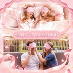 24 Pcs Silk Sleep Eye Masks Soft Satin Masks for Sleeping with Adjustable Elastic Strap Comfortable Blindfold Eyeshade for Men Women Travel Nap Night Sleep (Light Pink)
