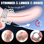 Stainless Steel Cock Ring, Metal Penis Ring With Massage Beads Cockrings For Long Lasting Erections Male Sex Toy (32Mm)