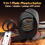 Male Sex Toys For Men Vibrator, 9 Vibrating Stretchy Male Masturbator With 2 Cock Penis Ring, App & Remote Control, Penis Trainer Sex Machine Vibrators For Men Couple, Adult Sex Toys & Games Stroker