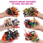 Animal Figures, 72Pcs Realistic Mini Dinosaur Insect Sea Farm Reptile Wild Jungle Animal Toys, Early Educational Toys, Birthday Party Cake Topper Gift For Kids