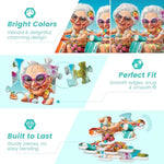 500 Piece Jigsaw Puzzle for Adults - Grandma Beach Scooter Tropical Adventure