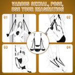 Sex Swing Sex Toys Adjustable Bondage Slave Upgrades Two Widen Leather Soft Plush Sex Slings With Hanging Door Handcuffs, Leg Restraints, And Spreader Adult Toys For Couples Holds Up To 300Lbs