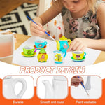 45 Pcs Porcelain Mini Tea Cup Painting Set for Kids, DIY Ceramic Craft & Party Gift