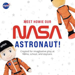 - 14” Howie Nasa Doll - Soft Baby Doll - Plush Rag Dolls For 2 Year Old Girls & Boys Toddler & Infants - Astronaut Plush Washable Doll - Space Themed Stuffed Toys - Baby Space Toys