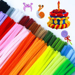 200 Pcs Pipe Cleaners for Crafts, 20 Colors, 7mm Thick Fuzzy Sticks for Kids & DIY Projects