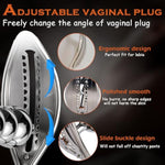 Metal Female Chastity Belt Dildo Panties Strap On Toys For Lesbians Strapon Masturbation, With Butt Plug Lock Chasity Belt For Women Dildo Underwear Anal Plug Strap On Toys For Couples,Men