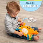 - Barney Crab Stuffed Animal - Montessori Learning Toy For Toddlers - Develop Motor Skills And Problem Solving - Great Car Trip Activities For Kids