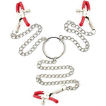 Body Jewery Body Chain Nipple Clamps Nipple Chain Y-Shaped Non-Piercing Clips With Adjustable Metal Knob For Women Faux Body Jewelry