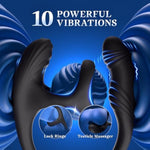 Prostate Massager Vibrating Cock Ring, Sex Toys For Men Anal Vibrator With 10 Intense Vibrating & Rotating Male Sex Toy, Male Vibrators Butt Plug For Men Pleasure Sex Toys With App