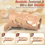 Vibrating Cock Ring Penis Sleeve - App Control Male Vibrator Penis Extender Adult Couples Sex Toys for Men Penis Testicles G Spot Stimulation,Penis Ring Vibrators Women Pleasure (Brown)