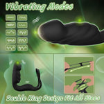 Thrusting Prostate Massager Anal Vibrator Butt Plug Penis Ring Adult Sex Toys For Men, 7 Pulse Modes Remote Control Anal Dildo Toys 2 Cock Rings With 12 Vibration Modes P Spot Massager For Couple Play