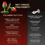 Anal Plug Small Strawberry-Shaped Butt Plug, Adult Sex Toy G Spot Anal Toy