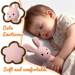 Cute Knitted Bunny Stuffed Animals, Baby Crochet Stuffed Animal And Soft Cotton Toys. 12 Inch Rabbit Plush Toy, Cute Small Animal Dolls, Soft Toys For Babies, Boys And Girls Birthday Christmas Easter