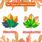 24 Maple Leaf Suncatchers for Fall Window Art and DIY Thanksgiving Activity