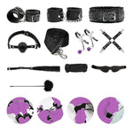 Bdsm Restraints Sex Toys 10 Pcs Bondage Restraints Kits Fetish Bed Restraints Set For Beginners Sm Adult Games Cuffs Gag Blindfold Black