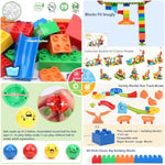 Marble Run Building Blocks For Kids: 130Pcs Upgrade Stem Building Set With Launcher - Educational Toys For Kid Age 3-5 4-8 Preschool Family - Birthday For Boys Girls